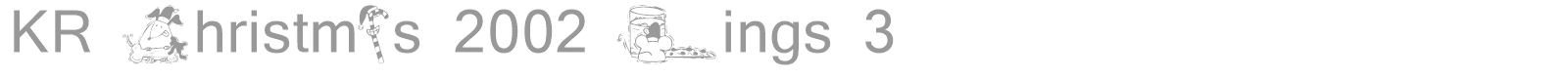 KR Christmas 2002 font preview